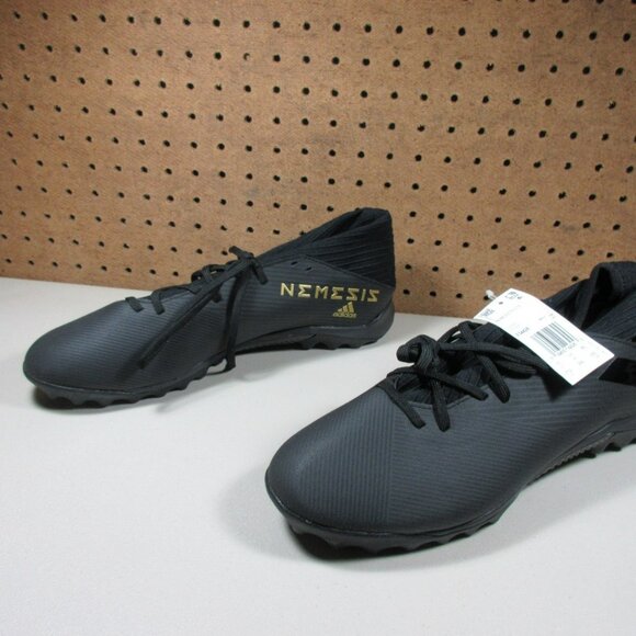 adidas mens black gold Nemeziz 19.3 TF Turf soccer shoes 13 M NWOB NWT - Picture 1 of 6